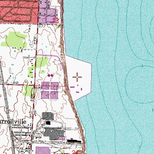 Topographic Map of South Shore Wastewater Treatment Plant, WI