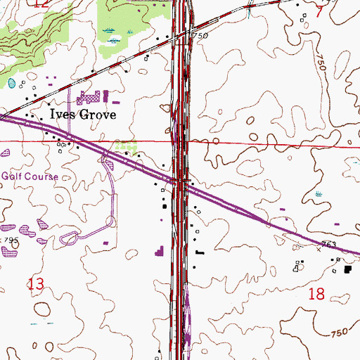 Topographic Map of Interchange 333, WI