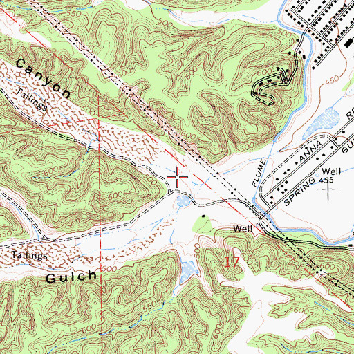 Topographic Map of Spanish Canyon, CA