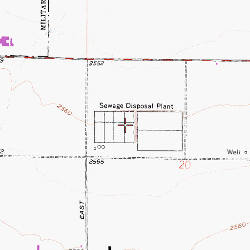 Topographic Map of Palmdale Water Reclamation Plant, CA