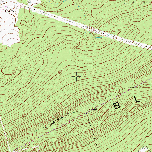 Topographic Map of Boyd Big Tree Preserve Conservation Area, PA