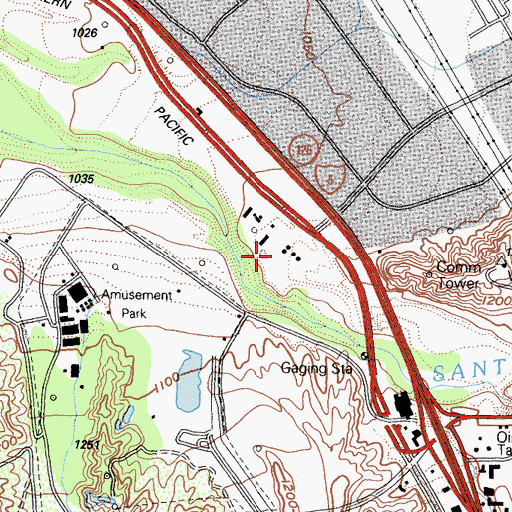 Topographic Map of Valencia Water Reclamation Plant, CA
