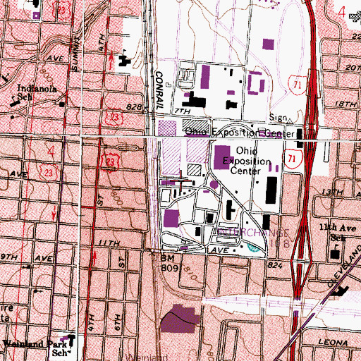 Topographic Map of Dairy Building, OH
