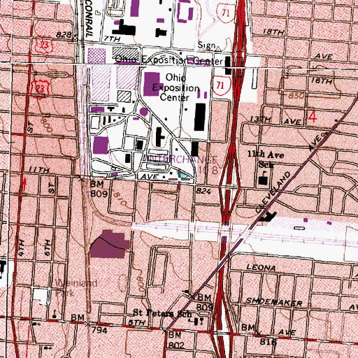 Topographic Map of Natural Resources Park, OH