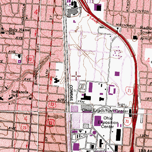Topographic Map of Korbel North Campground, OH