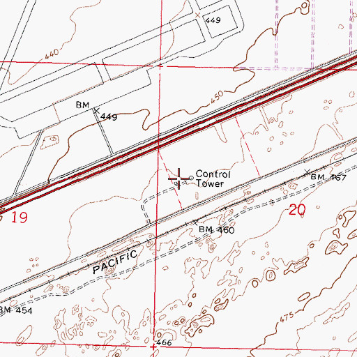 Topographic Map of Dateland Radar Tower, AZ