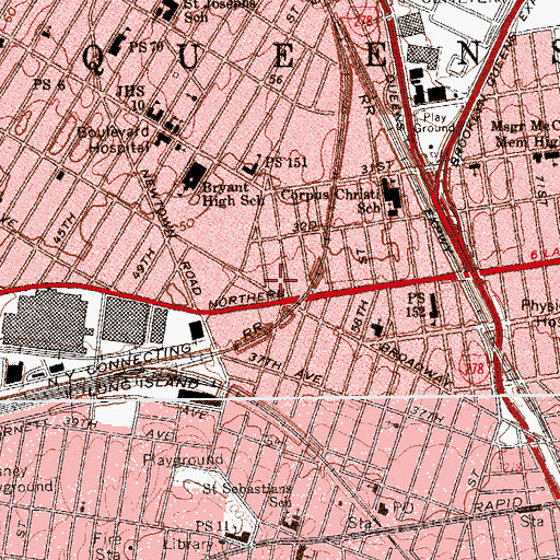 Topographic Map of Dwyer Square, NY