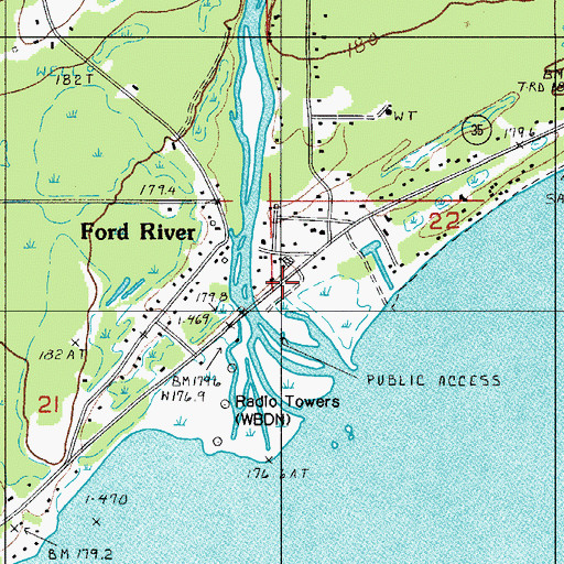 Topographic Map of Park Place of the North Campground, MI