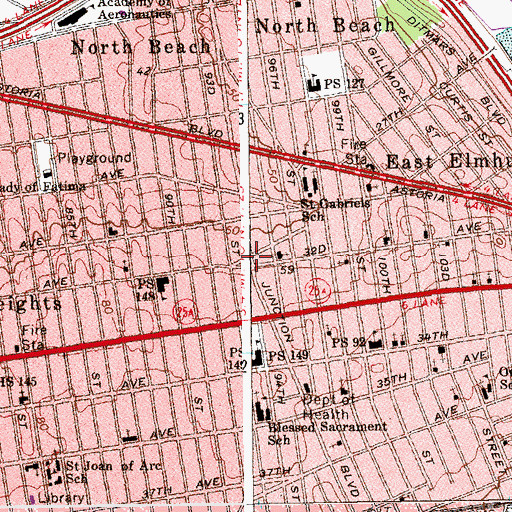 Topographic Map of Veterans Plaza, NY