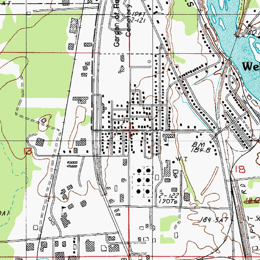 Topographic Map of Wells Fire Department, MI