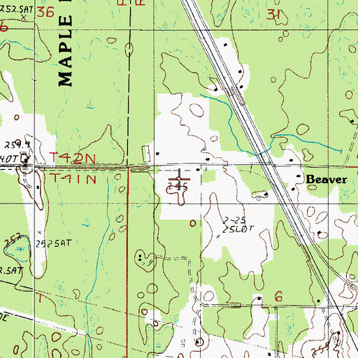 Topographic Map of Mid Peninsula Schools, MI