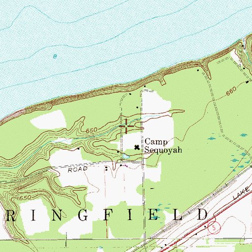 Topographic Map of Erie Bluffs State Park, PA