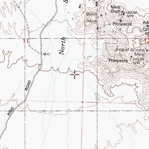 Topographic Map of Deep Well, AZ