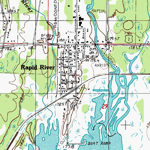 Topographic Map of Congregational Church, MI