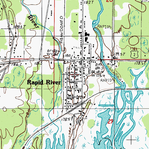 Topographic Map of Calvary Lutheran Church, MI