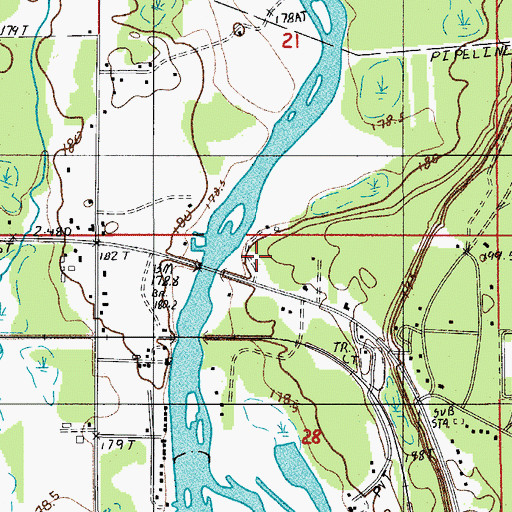 Topographic Map of Whispering Valley Camp Ground, MI
