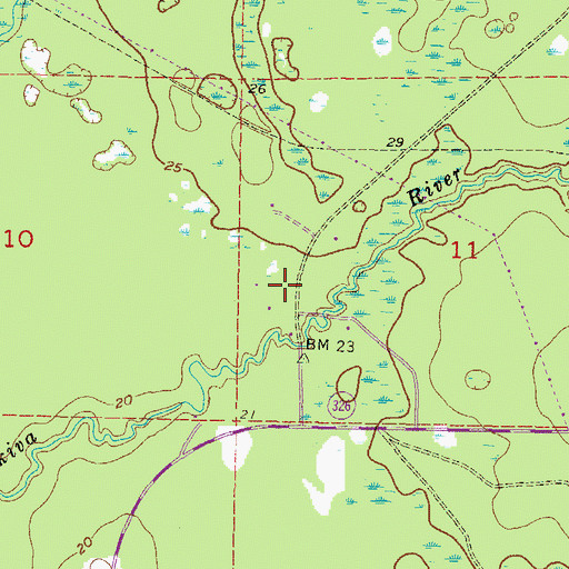 Topographic Map of Henry Beck County Park, FL