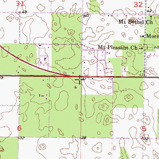 Topographic Map of St.John The Evangelist Catholic Church, FL