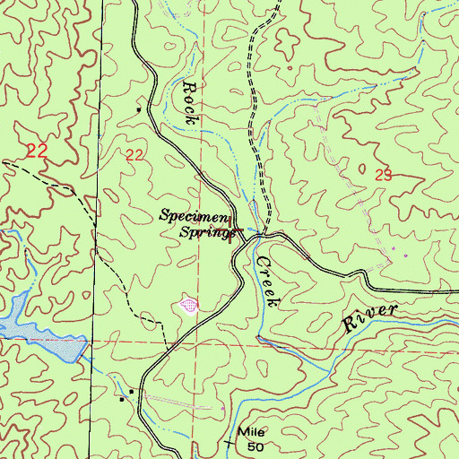 Topographic Map of Specimen Springs, CA
