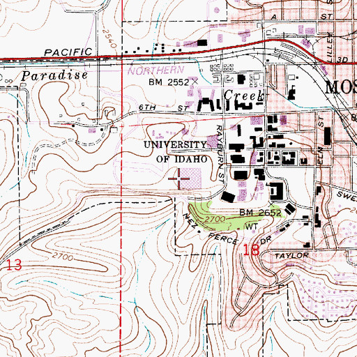 Topographic Map of Neale Stadium (historical), ID