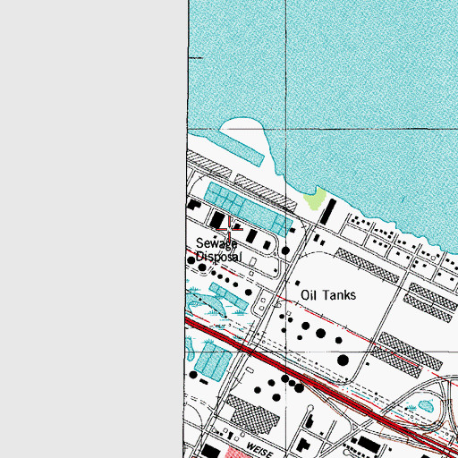 Topographic Map of Quincy Street Wastewater Treatment Plant, WI