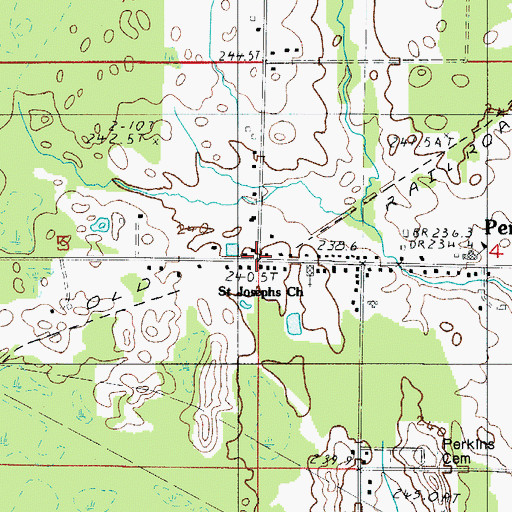 Topographic Map of Perkins Station (historical), MI