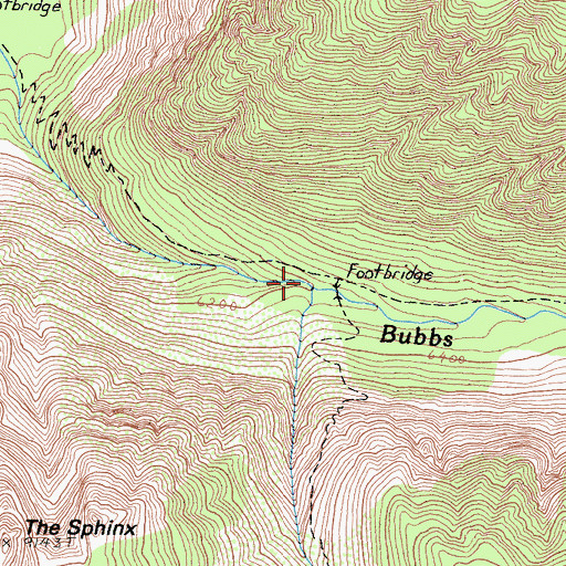 Topographic Map of Sphinx Creek, CA