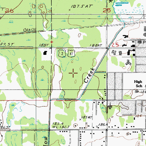 Topographic Map of Ordinis Sancti Francisci Saint Francis Hospital, MI