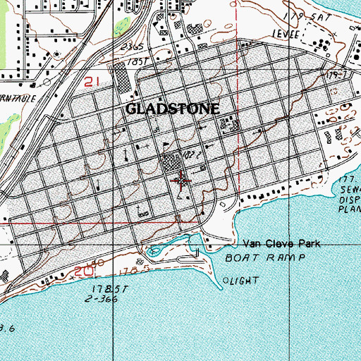 Topographic Map of James T Jones Elementary School, MI