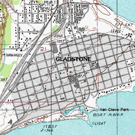 Topographic Map of Community Church of Christ, MI