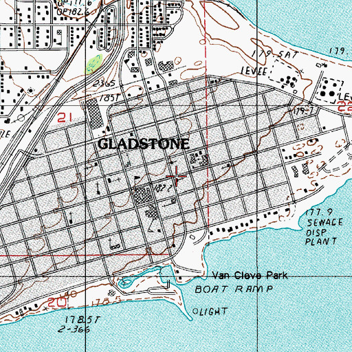 Topographic Map of United Evangelical Covenant Church, MI