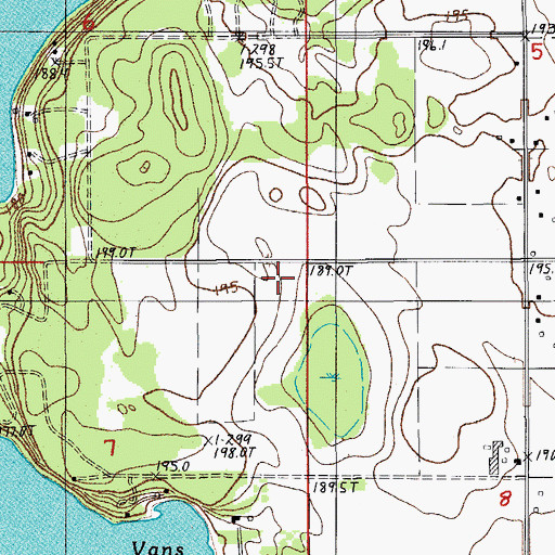 Topographic Map of Tri-Valley Golf Course, MI
