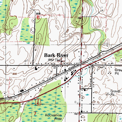 Topographic Map of Saint Elizabeth Ann Seton Catholic Church, MI