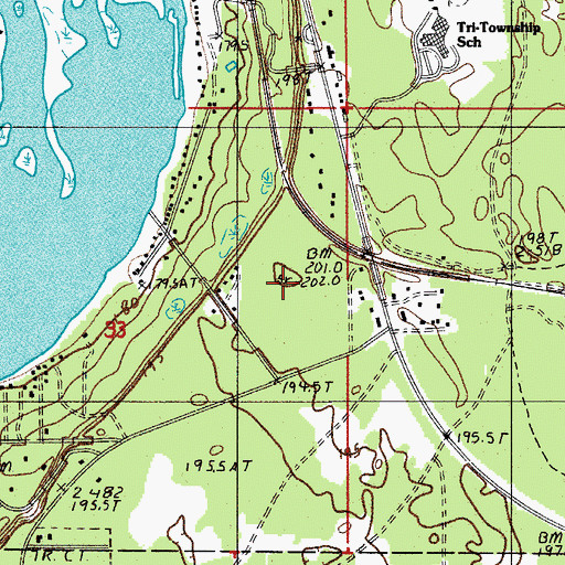 Topographic Map of McLeod Grave, MI