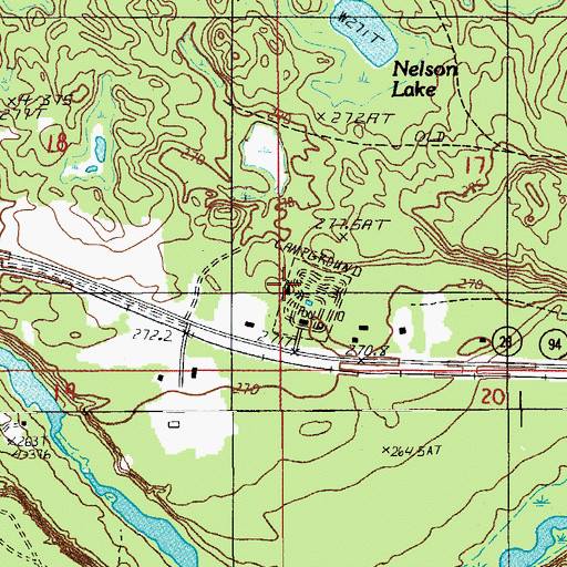 Topographic Map of Wandering Wheels Campground, MI
