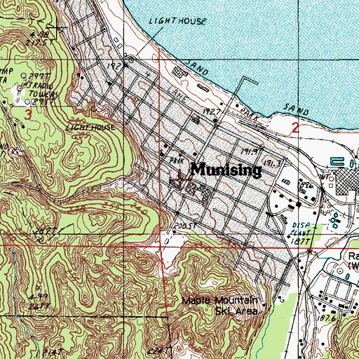 Topographic Map of First Presbyterian Church, MI
