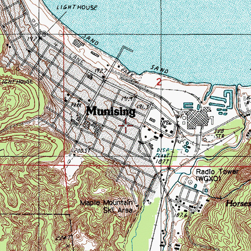 Topographic Map of Faith Baptist Church, MI