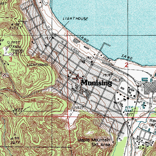 Topographic Map of Saint John's Episcopal Church, MI