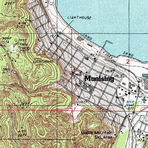 Topographic Map of United Methodist Church, MI