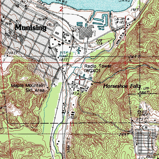 Topographic Map of Island View Estates Mobile Park, MI