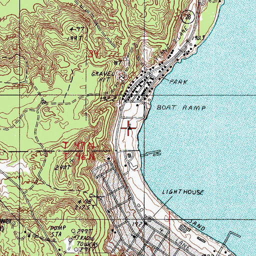 Topographic Map of Eden Evangelical Lutheran Church, MI