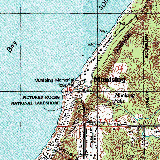 Topographic Map of Bay Care Medical Center, MI