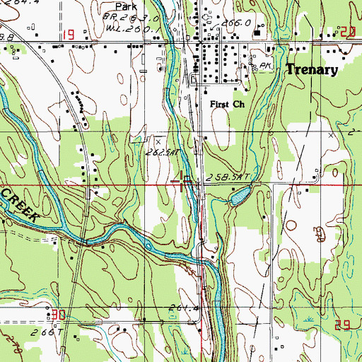 Topographic Map of Trenary Station (historical), MI