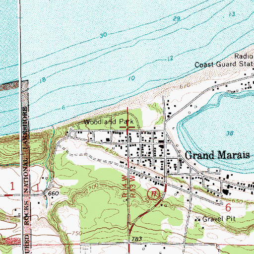 Topographic Map of Woodland Park Campgrounds, MI