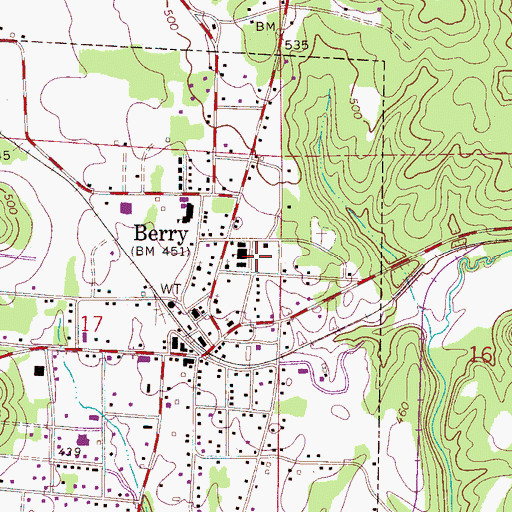 Topographic Map of Fred Webster Stadium, AL