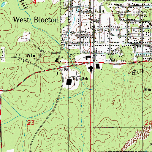 Topographic Map of Tiger Stadium, AL