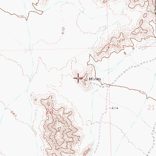Topographic Map of Draghi Mine, AZ