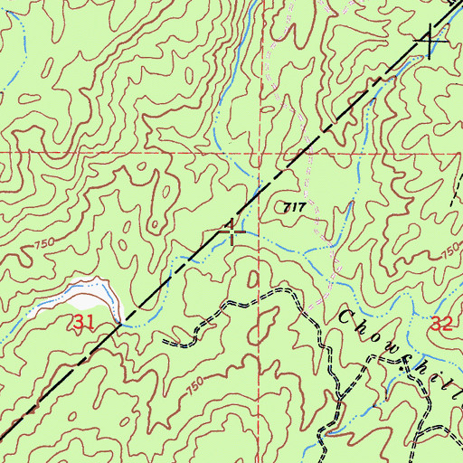 Topographic Map of Split Rock Creek, CA