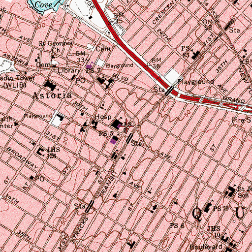 Topographic Map of Athens Square, NY