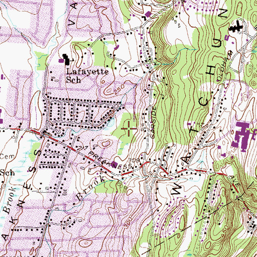 Topographic Map of Village Drive Park, NJ